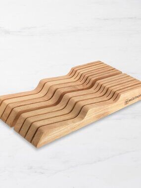 WÜSTHOF 14-Slot In-Drawer Knife Organizer - Natural Wood
